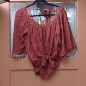 Brick colored blouse